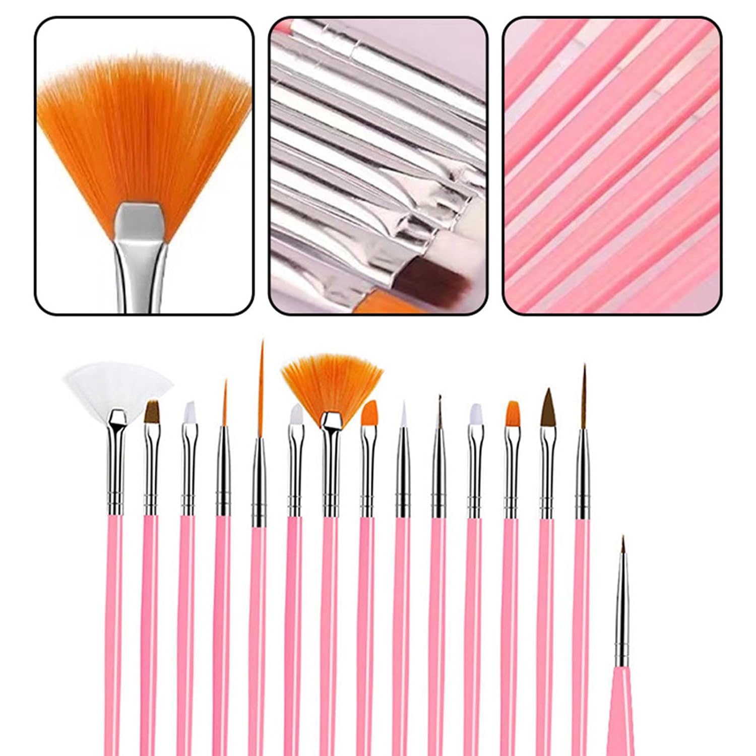 Professional Nails Tools 15Pcs Drawing Pens for Nails Gel Art Brush and Dotting Tools for Salon and Home Use Dotting