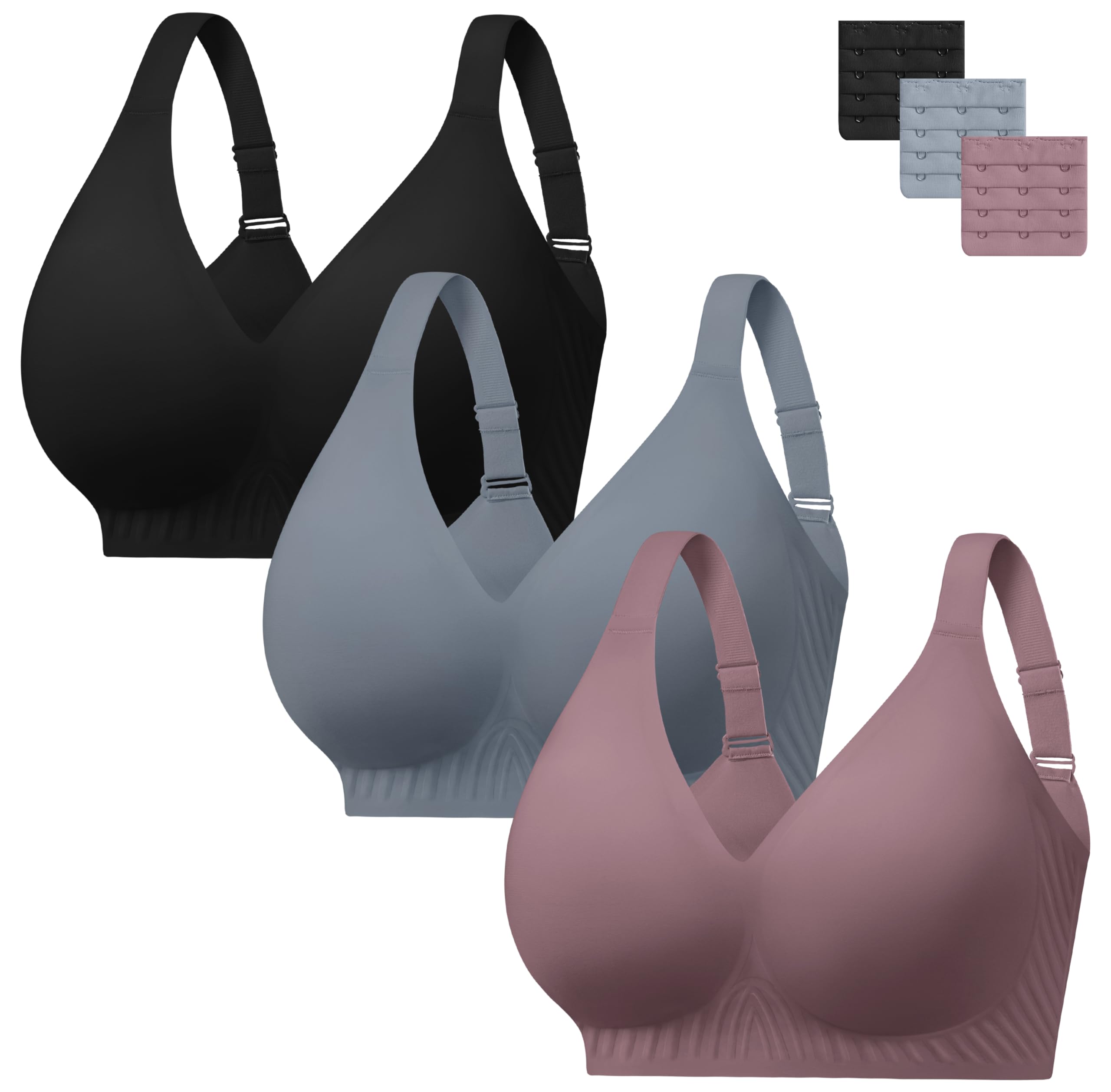 habibee Push Up Bras for Women Plus Size Wireless Full Coverage Bra for Large Breast