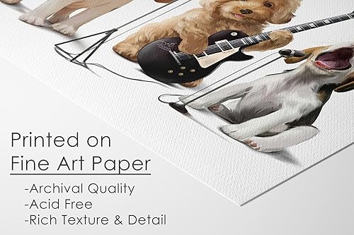 Miniatura 3 de Divertido arte de pared de perro, sin marco, 8 x 10 pulgadas, decoración de pared para cachorros, impresiones artísticas para amantes de las