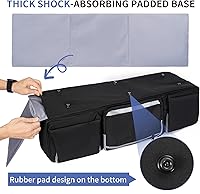 Vista 5 de Tripod Bag, 30.7" Heavy Duty Tripod Carrying Case with Padded Divider Light Stand Bag Dual Zipper Photo Studio Equipment Large Carrying Bag for