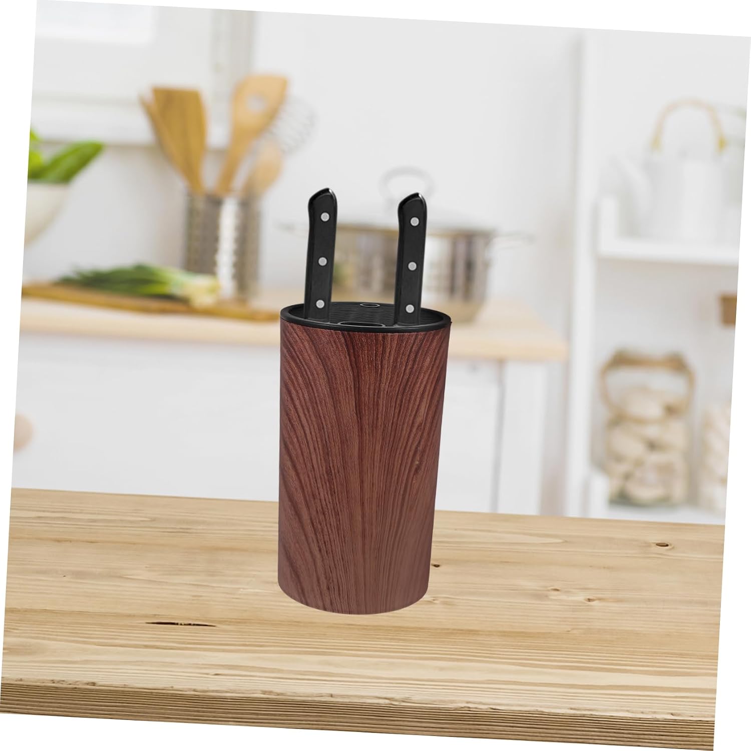 1pc Kitchen Cutter Holder Creative Plastic Knife Storage Stand for Organizing Cutters Kitchen Gadget Round Design for Tidy Countertops image 4