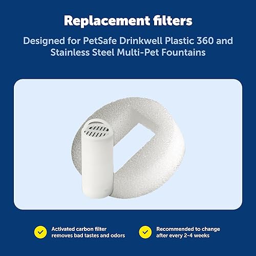 Miniatura 6 de PetSafe Drinkwell 360 Fountain Carbon Filters - Supports Hydration - Coconut Shell Carbon - Clean Water Solution - Fits Drinkwell Stainless