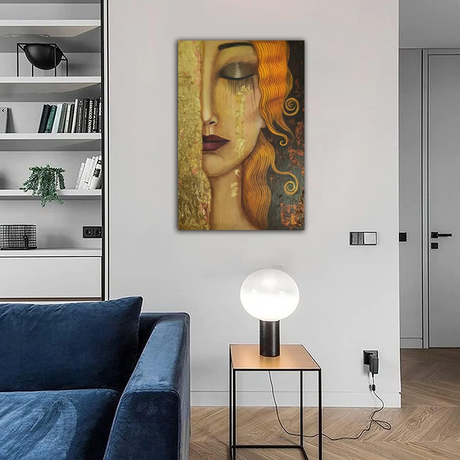 RAOMAAE Gustav Klimt Art Painting Freya Golden Tears Poster Print Canvas Wall Art Picture Modern Bedroom Decoration Poster (16x24inch(40x60cm),No Framed)