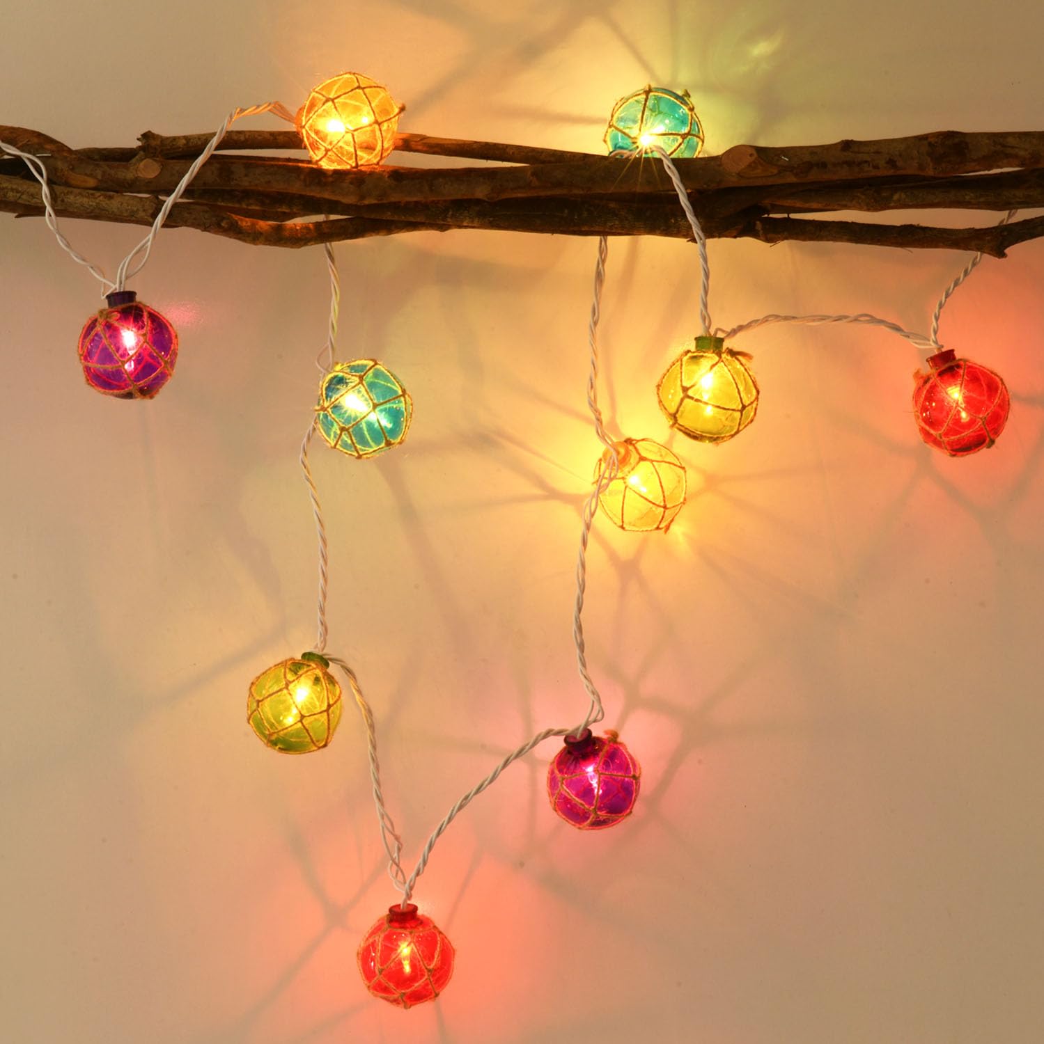 Photo 1 of ***BROKEN, SOLD FOR PARTS*** NIOSTA Lantern String Lights,Ocean Themed Nautical Fishing Float Ball Lights, Plug in & Connectable Multicolor
