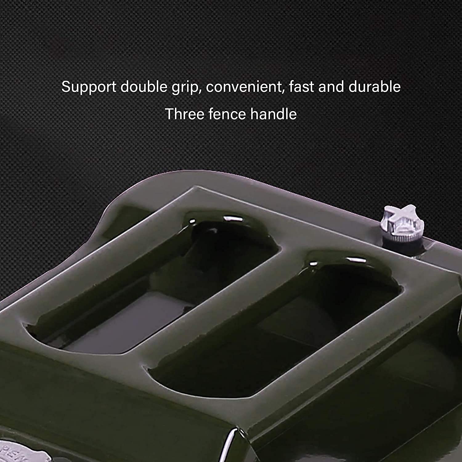 Bidón de Metal para Bidón de Gasolina y Diésel - Espesor del Cuerpo de Metal de 0,8 mm, Contenedor de Bidones de Gasolina con Tubo para Combustible Gasolina Diesel (Verde-20L)