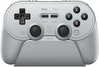 8BitDo Pro 3 Bluetooth Controller for Switch/Switch 2, TMR Joystick, Replaceable ABXY Button, Professional Back Button, Charging Dock, Hall Effect Trigger, Compatible with Windows, Apple, SteamOS