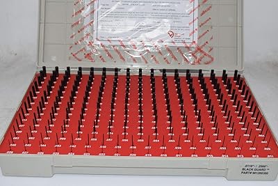 Pin Gage Set, Minus, 0.011-0.250 in, Black