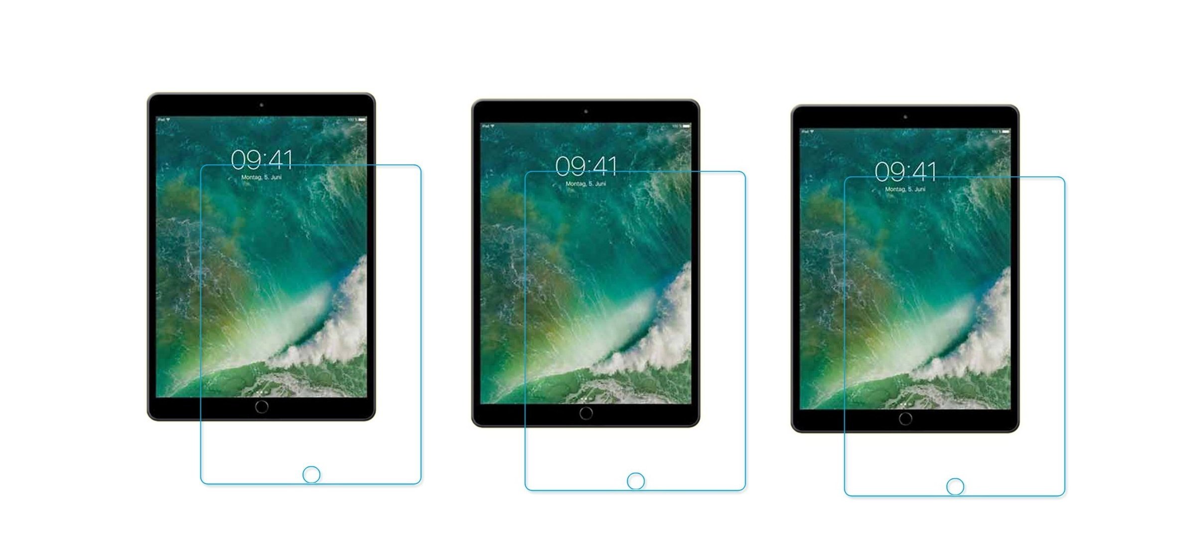 Colorcase (Pack of 3) Tempered Glass Screenguard for Apple Ipad Pro 10.5 (2017) Screen Guard Scratch Protector - (Transparent) (B07BLT5HDL) Amazon Price History, Amazon Price Tracker