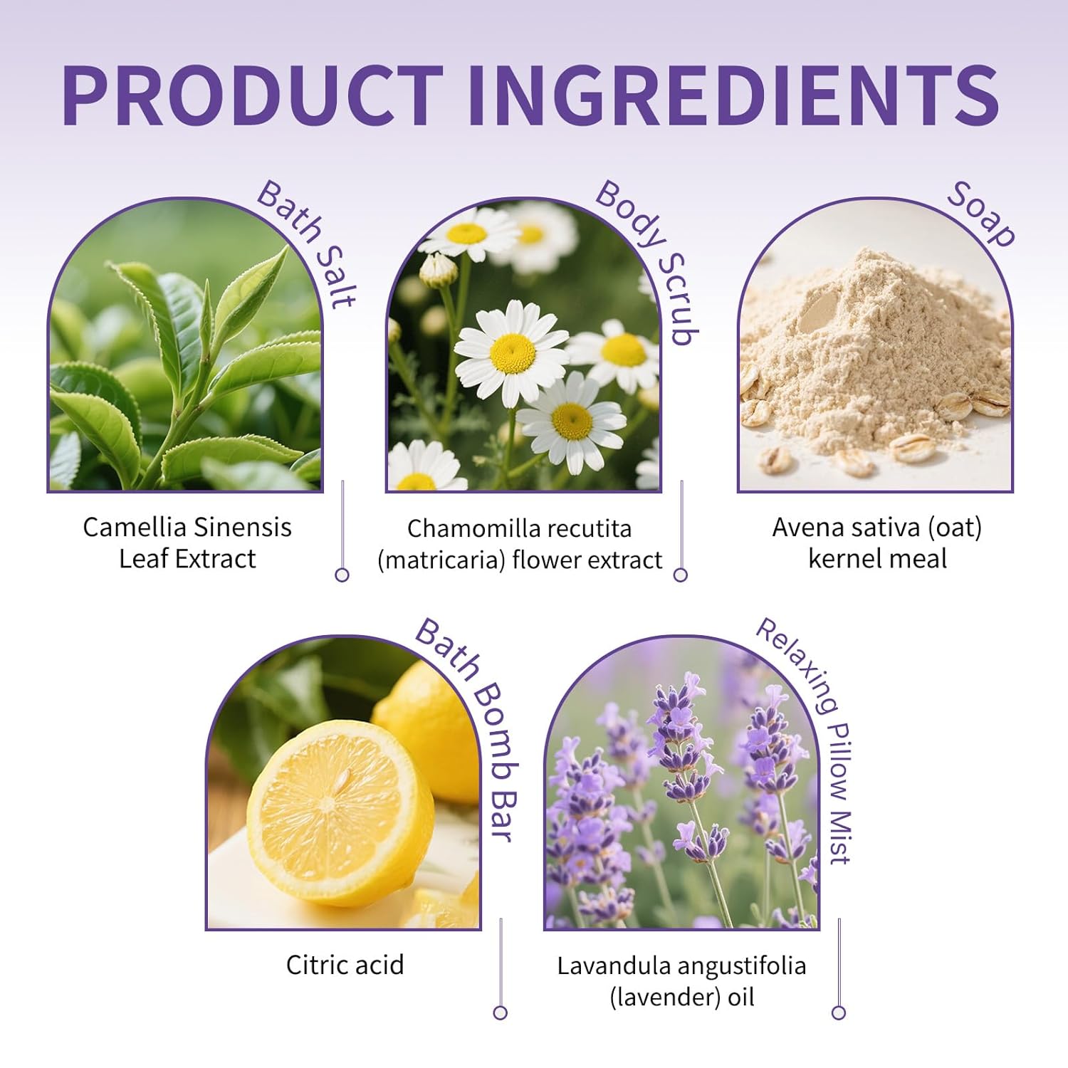 Roseye Lavender Spa Gift Set- 5pcs with Bath Salts, Shea Butter Scrub, Pillow Mist, Soap & Bath Bomb, Relaxing Birthday Christmas Gifts for Women, Mom, Sister, Girlfriend, Home Spa Care - Image 8