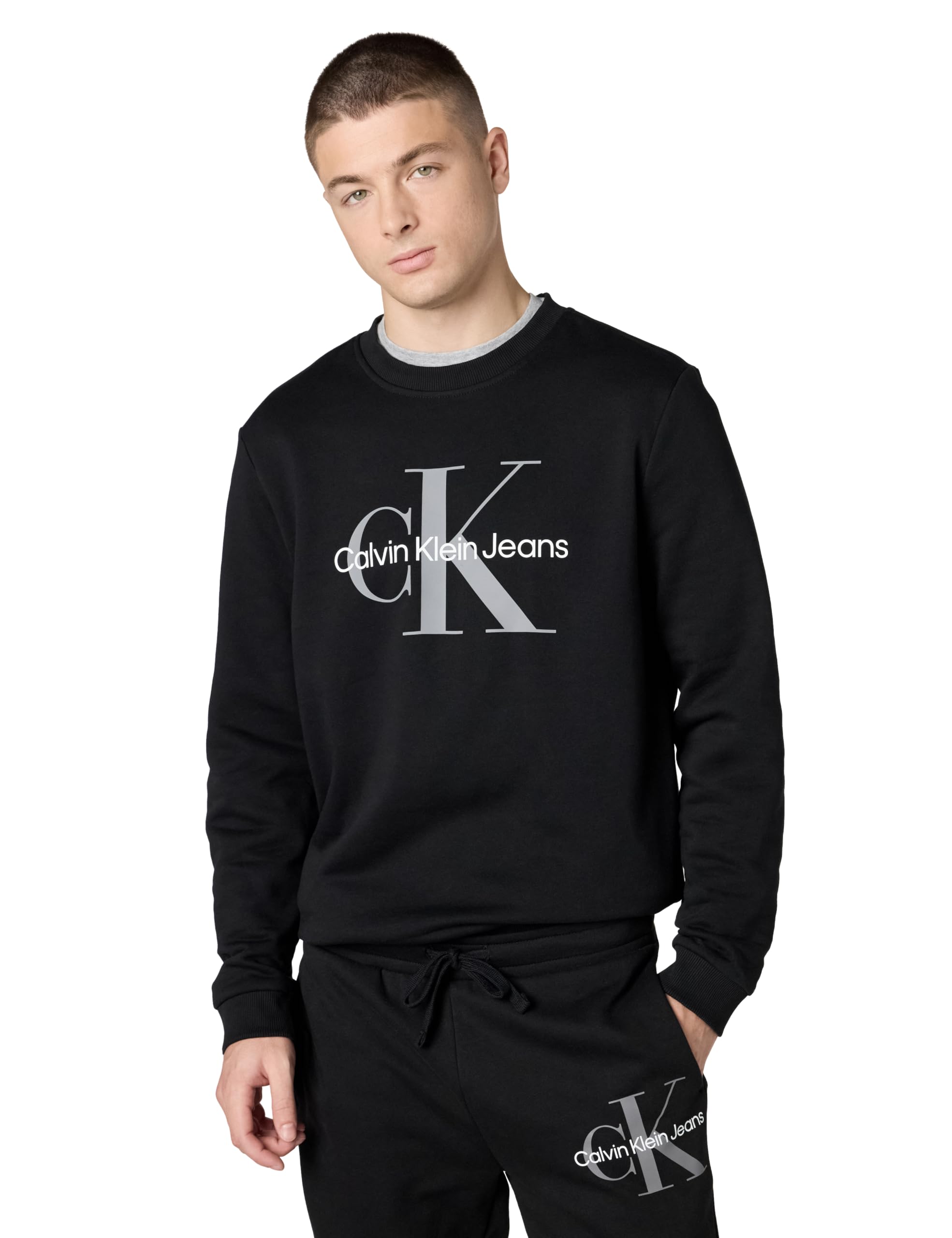 Calvin Klein Men's Monogram Logo Crewneck Sweatshirt