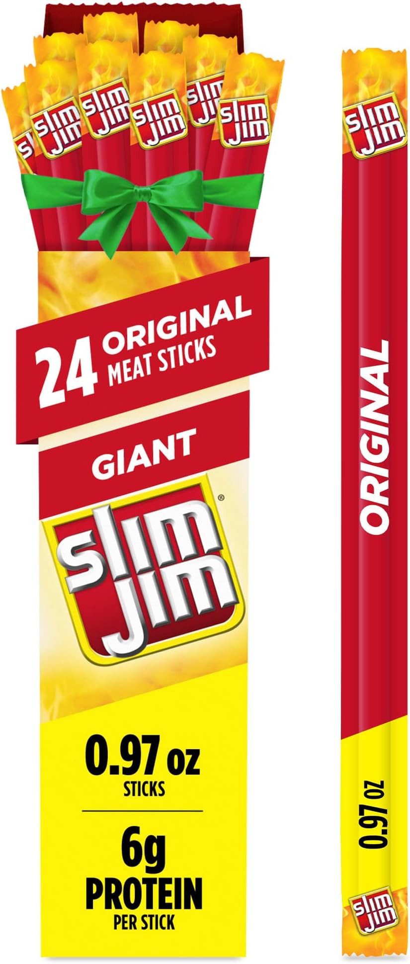 Slim Jim Giant Smoked Snacks, Original, 24 Count by Slim Jim
