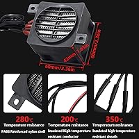 Vista 4 de Calentador de Ventilador PTC 110V 200W Eléctrico de Cerámica de Ahorro de Energía Temperatura Constante Termistor Aislamiento Aire Auto Coche
