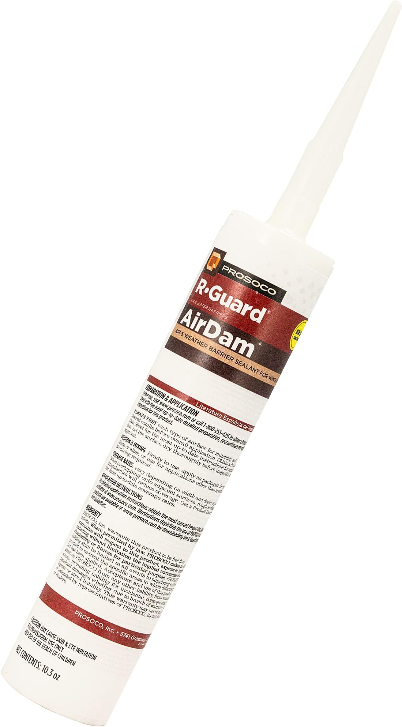 PROSOCO AirDam | Wall Cavity sealant for Windows and Doors - Trusted by Professionals - 10.3 OZ Cartridge