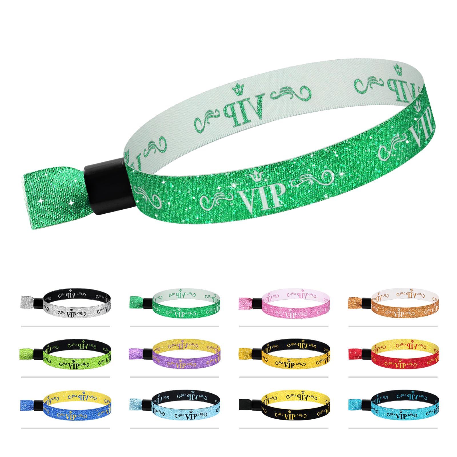 Comflora 100 Pcs VIP Cloth Event Wristband, Disposable VIP Wristbands for Events, Colored VIP Wristbands Events,for Lightweight Concert,Club Entrance