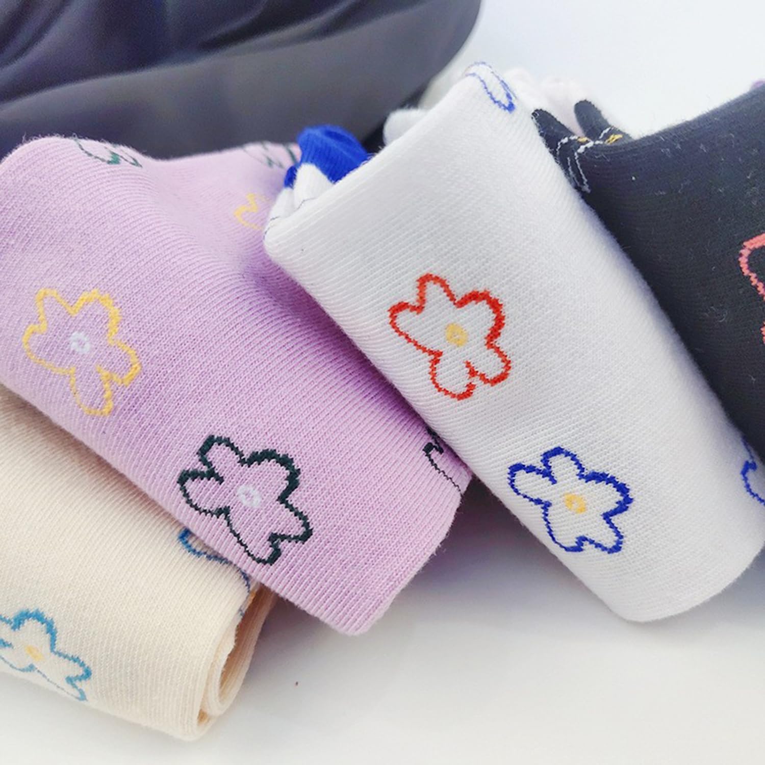 Benefeet Sox Women Toe Socks Funny Cute Five Finger Socks for Girls Colorful Cotton Crew Ankle Novelty Athletic Running Sock - Image 4