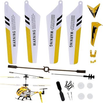 Connect Buckle Decorations Helicopter,RC Helicopter Replacement Part,Replacement Yellow Bar A Helicopter Blade Connect,S Tail Balance Rc Spare Blades for Rc Helicopter