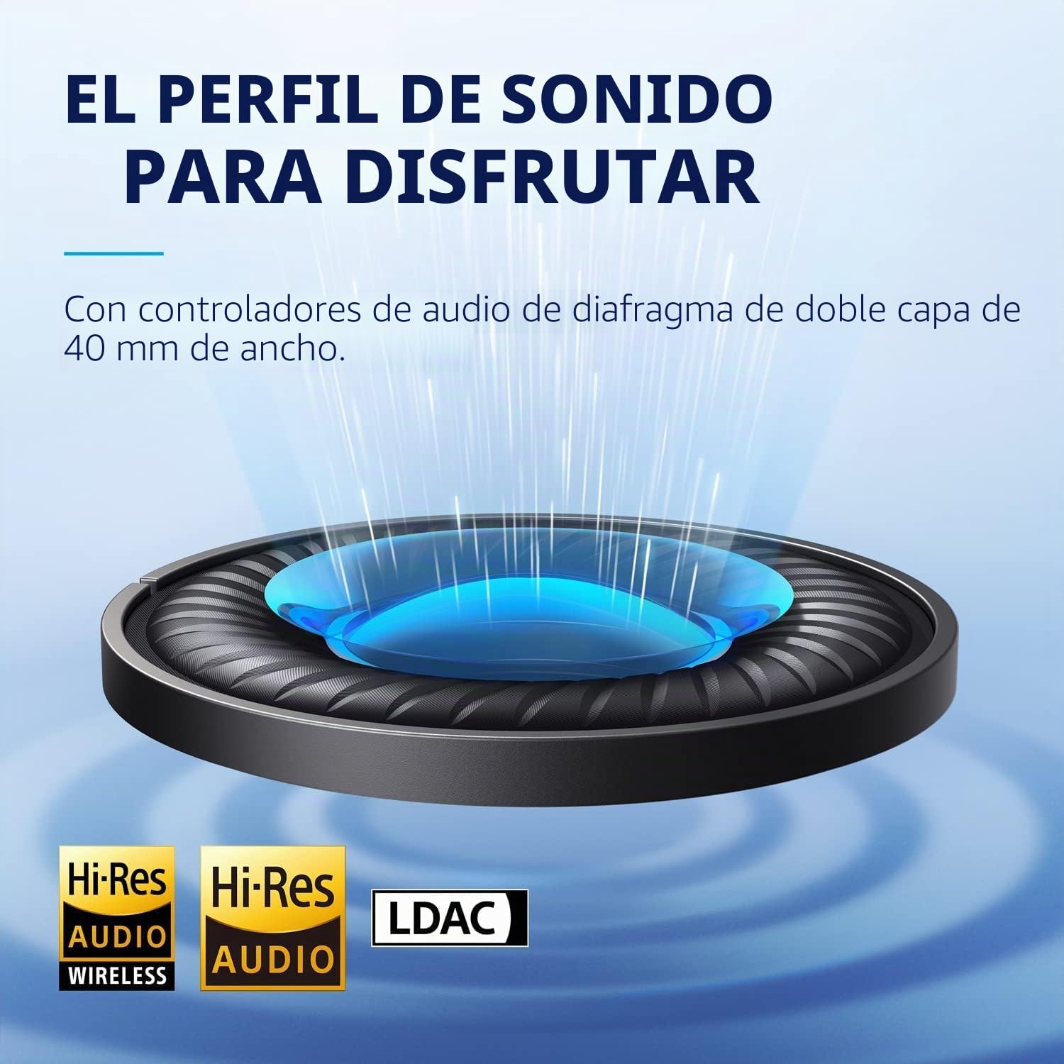 soundcore by Anker Space Q45 - Auriculares Bluetooth, cancelación de Ruido Activa adaptativa de hasta 98%, reproducción de 50 Horas, Audio inalámbrico LDAC Hi-Res,(reacondicionado)