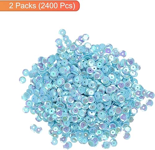 Vista 16 de MECCANIXITY Lentejuelas iridiscentes, 2400 unidades, para hacer joyas, manualidades, costura, color rosa