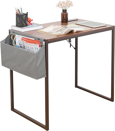 Miniatura 20 de JJS Escritorio pequeño para computadora de estilo simple para espacios pequeños de 31 pulgadas, oficina en casa, moderno, estudiante, portátil, mesa