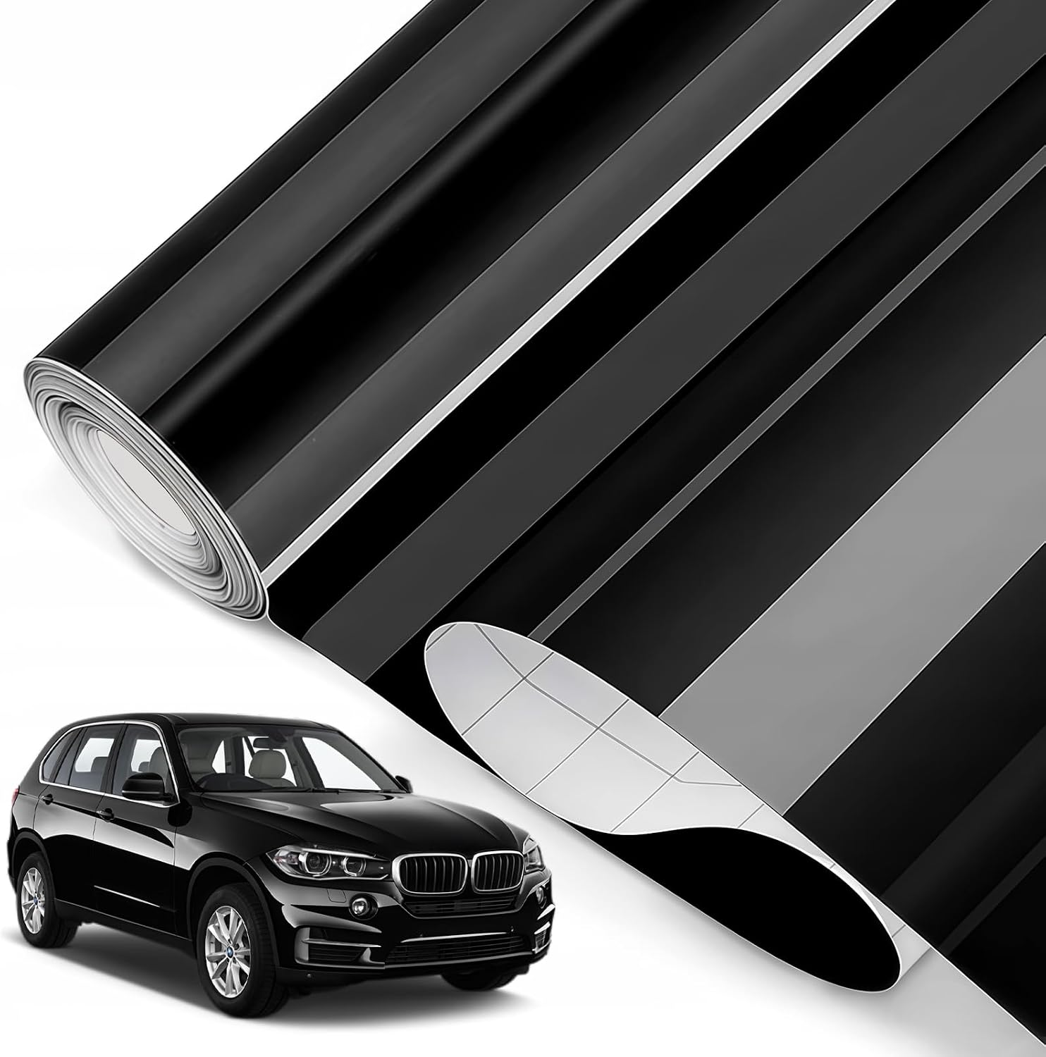 Pellicola Wrapping Nero Lucido 30x150 cm | Vinile Adesivo Auto e Moto