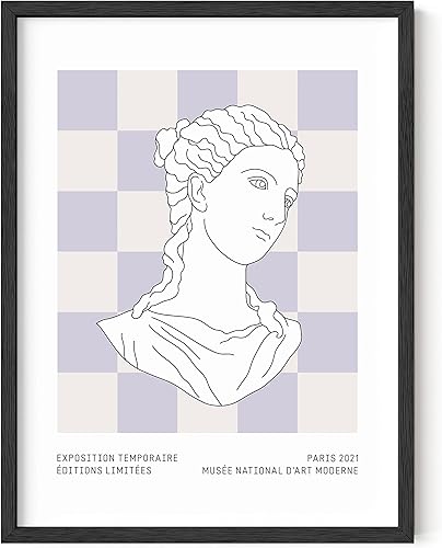 HAUS AND HUES Decoración pastel danesa, arte de pared estético morado, bonitos pósteres de habitación, impresiones pastel danesas (sin marco, 12 x