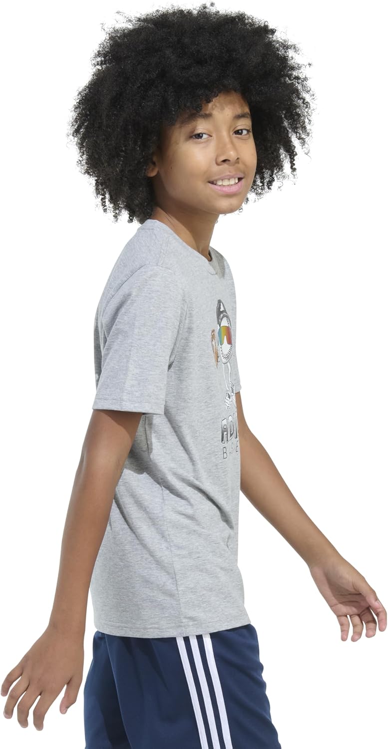 adidas Boys' Short Sleeve Stunner Baseball Graphic Tee Shirt
