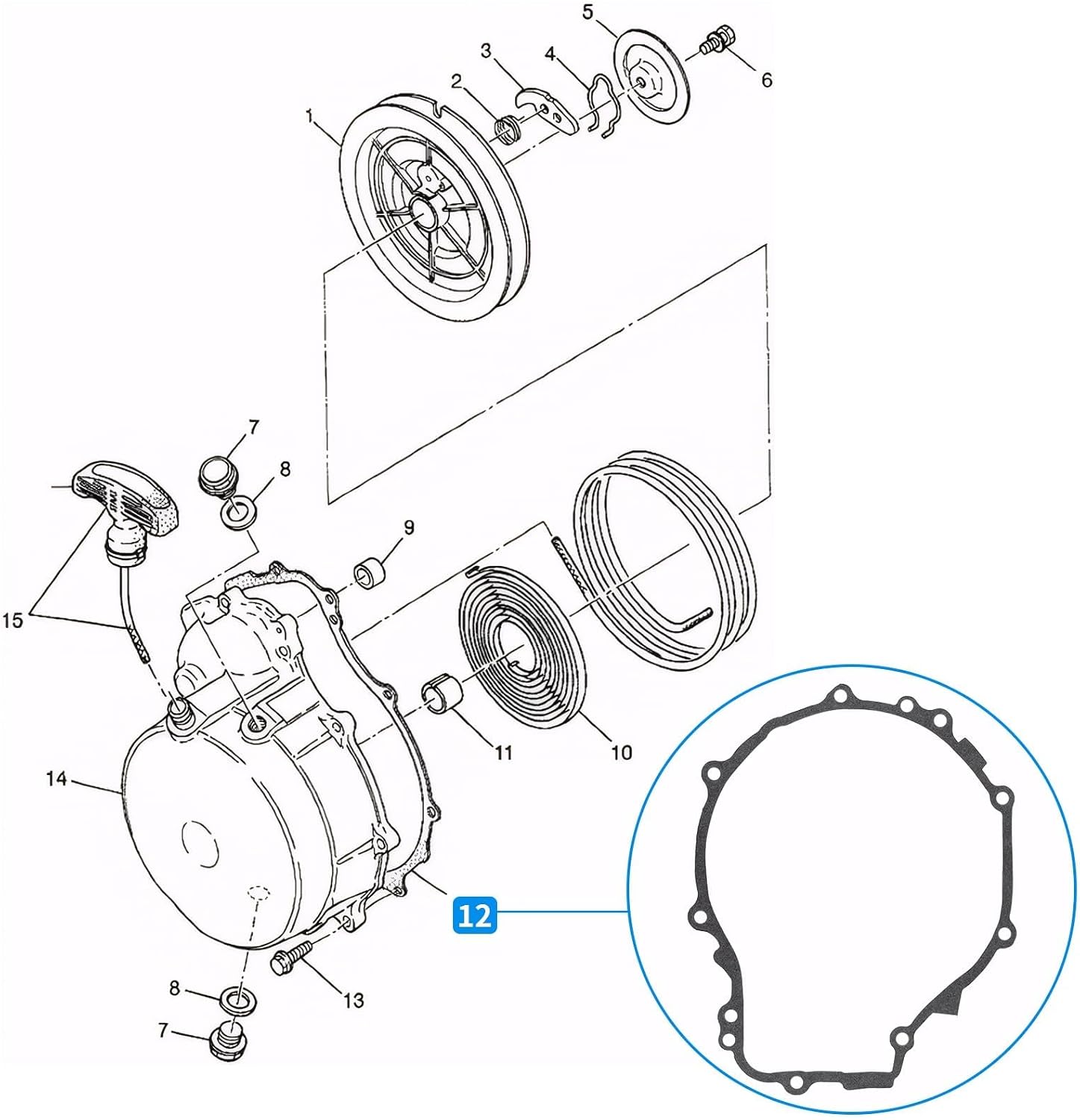 3084933 ATV Recoil Pull Start Gasket, 1-Pack