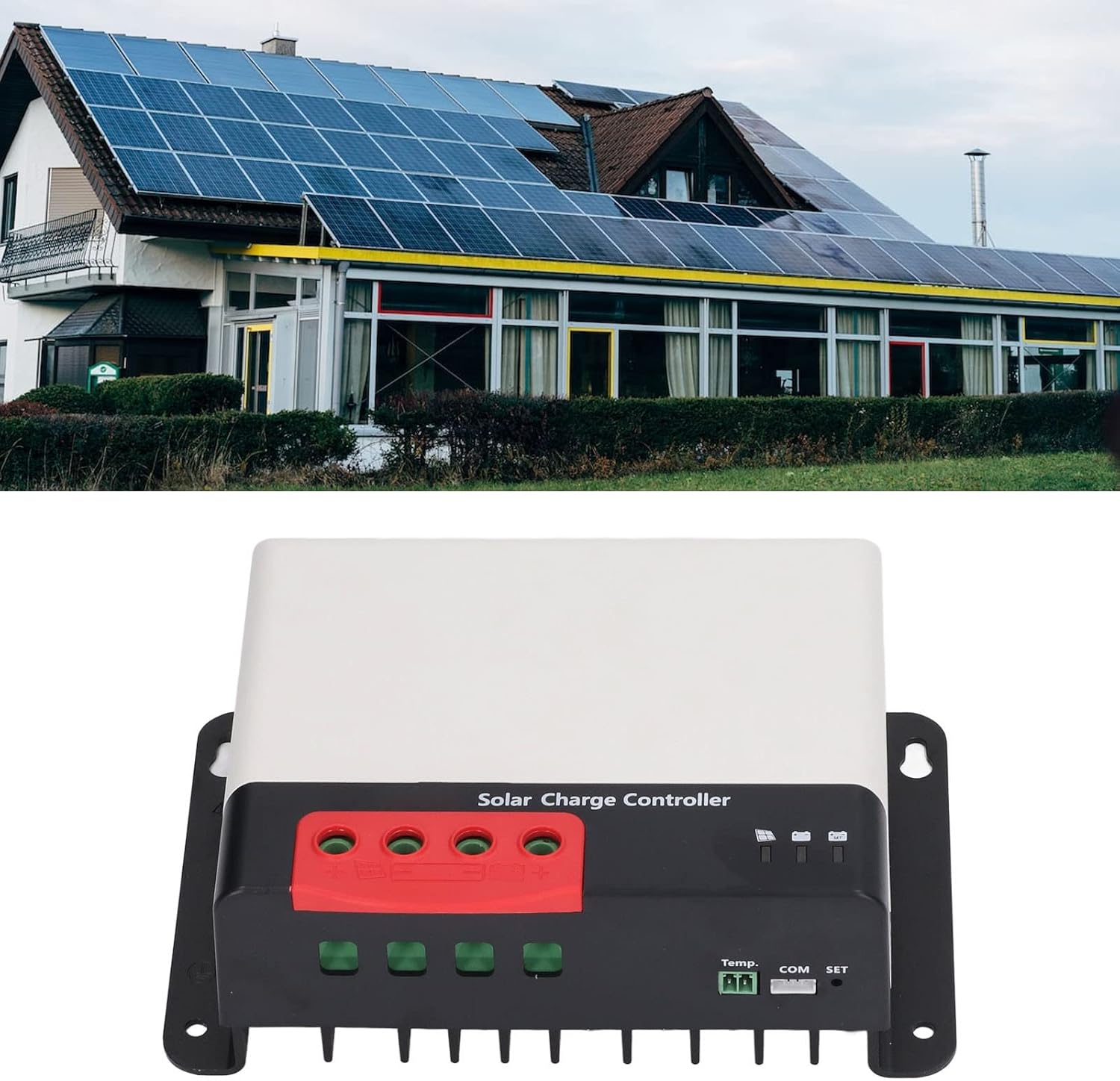 MPPT Tracking 12V/24V Solar Controller, Charging Parameters Adjustable, Controllers for Solar Panels, 100V Minimum Ambient Temperature (MC2430N10)