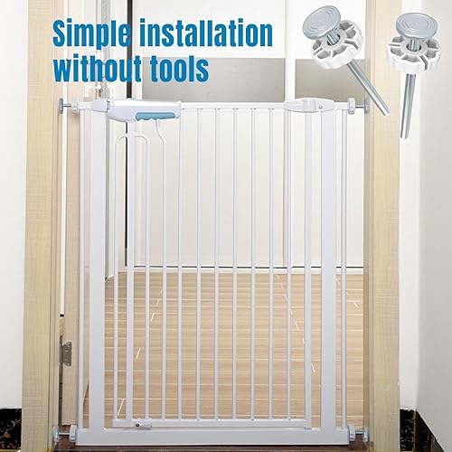 Miniatura 5 de Paquete de 4 barras de husillo roscadas para puertas de bebé, kit de piezas de repuesto para puertas de seguridad montadas a presión de mascotas