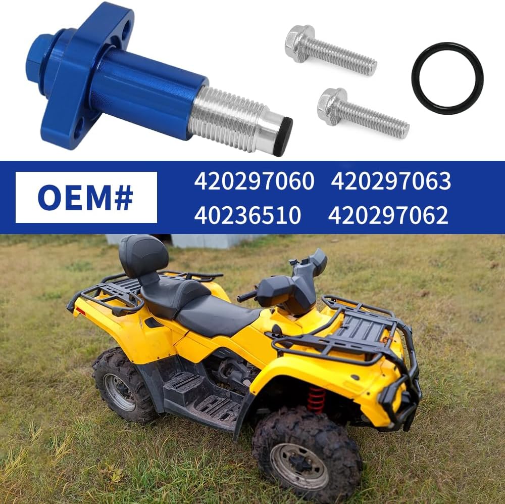 Aluminum Timing Chain Tensioner & Timing Chain for Can-Am Maverick Renegade Outlander Commander 330 400 450 500 570 650 800(R) 850, for Ski-Doo V800 OEM#420297060 420297063