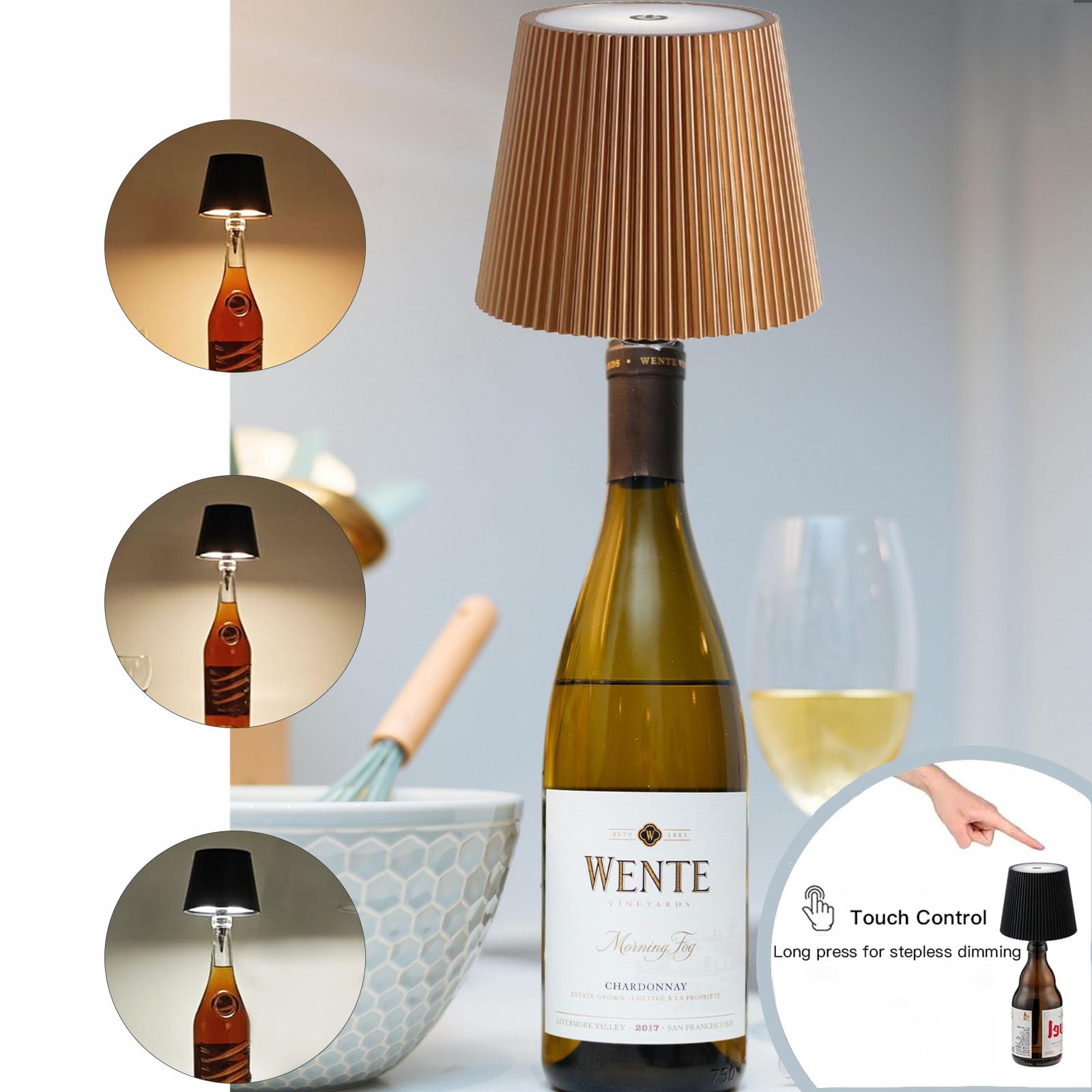 AIMARS Wireless Bottle Lamp, LED Wine Bottle Lamp - Image 2