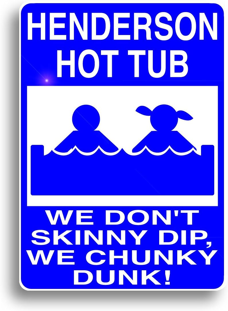 Personalized Funny Hot Tub Sign – Custom Aluminum Outdoor Décor – Weatherproof Spa Sign – Durable Indoor/Outdoor Use – Multiple Sizes & Colors
