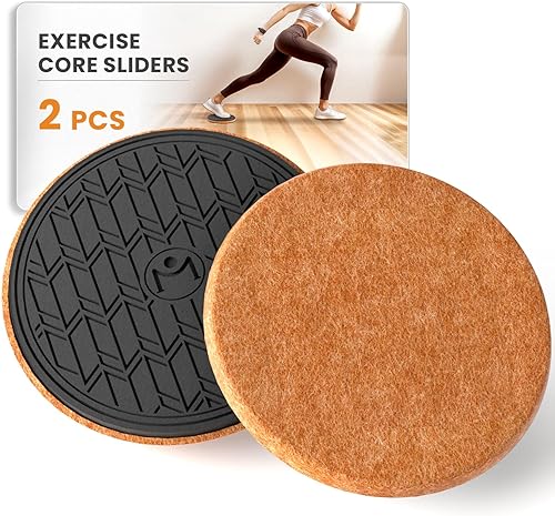 MUYOS Sliders for Working Out, Floor Sliders for Exercise, Sliding Discs for Hardwood Floors Core and Strength Training, Protects Floors, Ideal for