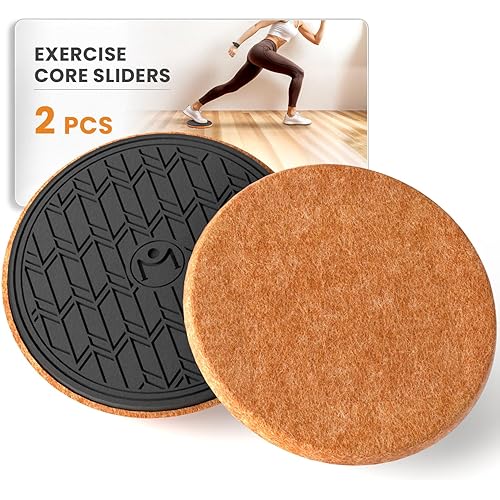 MUYOS Sliders for Working Out, Floor Sliders for Exercise, Sliding Discs for Hardwood Floors – Core and Strength Training, Protects Floors, Ideal for Home Gym Fitness