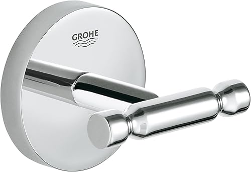 Grohe 40461001 BauCosmopolitan - Gancho para bata, color cromo Starlight
