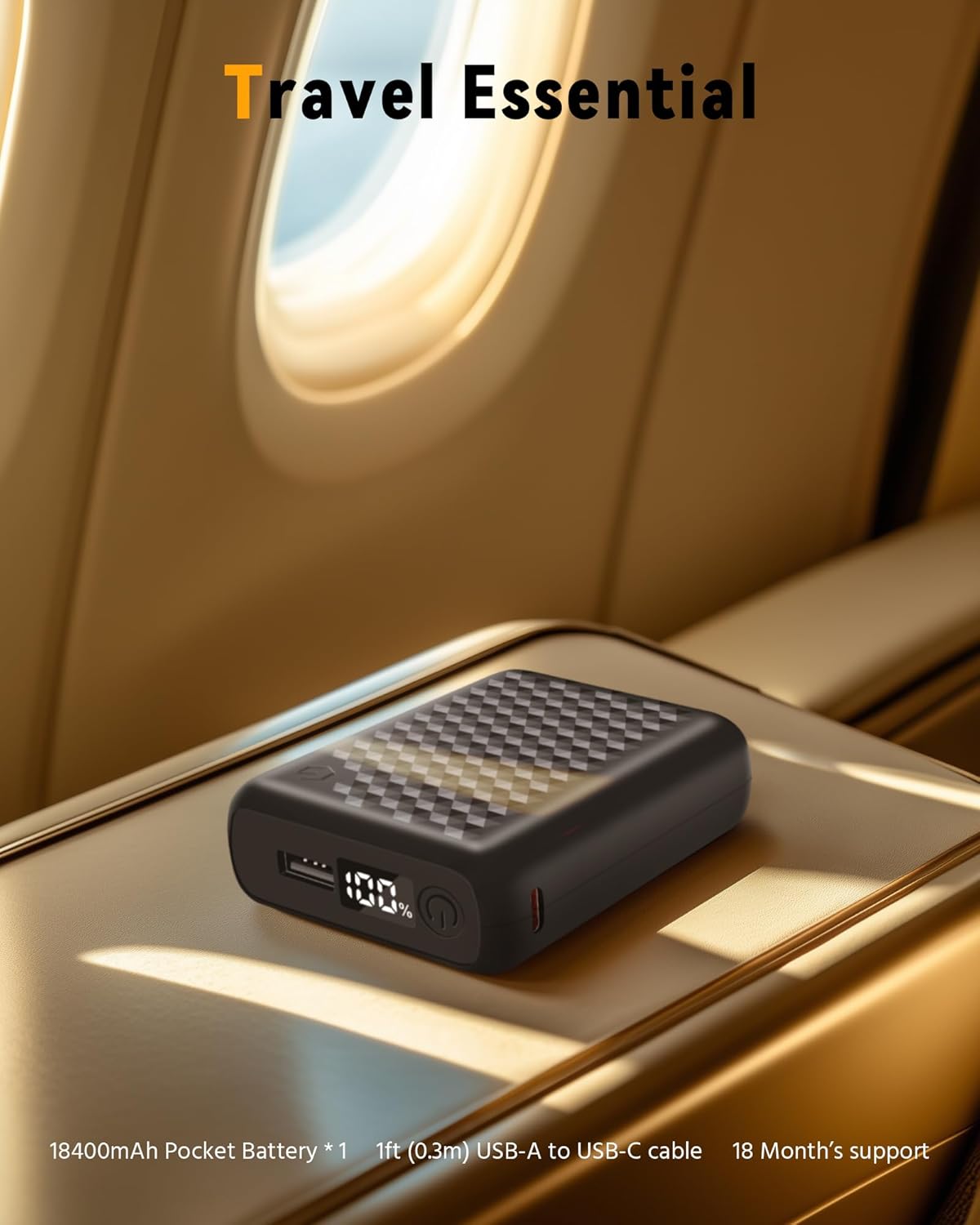 Wulcea DC Output 12V 18400mAh USB Output 5V2A Battery Pack Long Lasting Big Capacity for Heated Apparel Cloth Women Men Lady Jacket Coat Pants Camping Chair Power Bank Replacement USB Portable Charger - Image 7