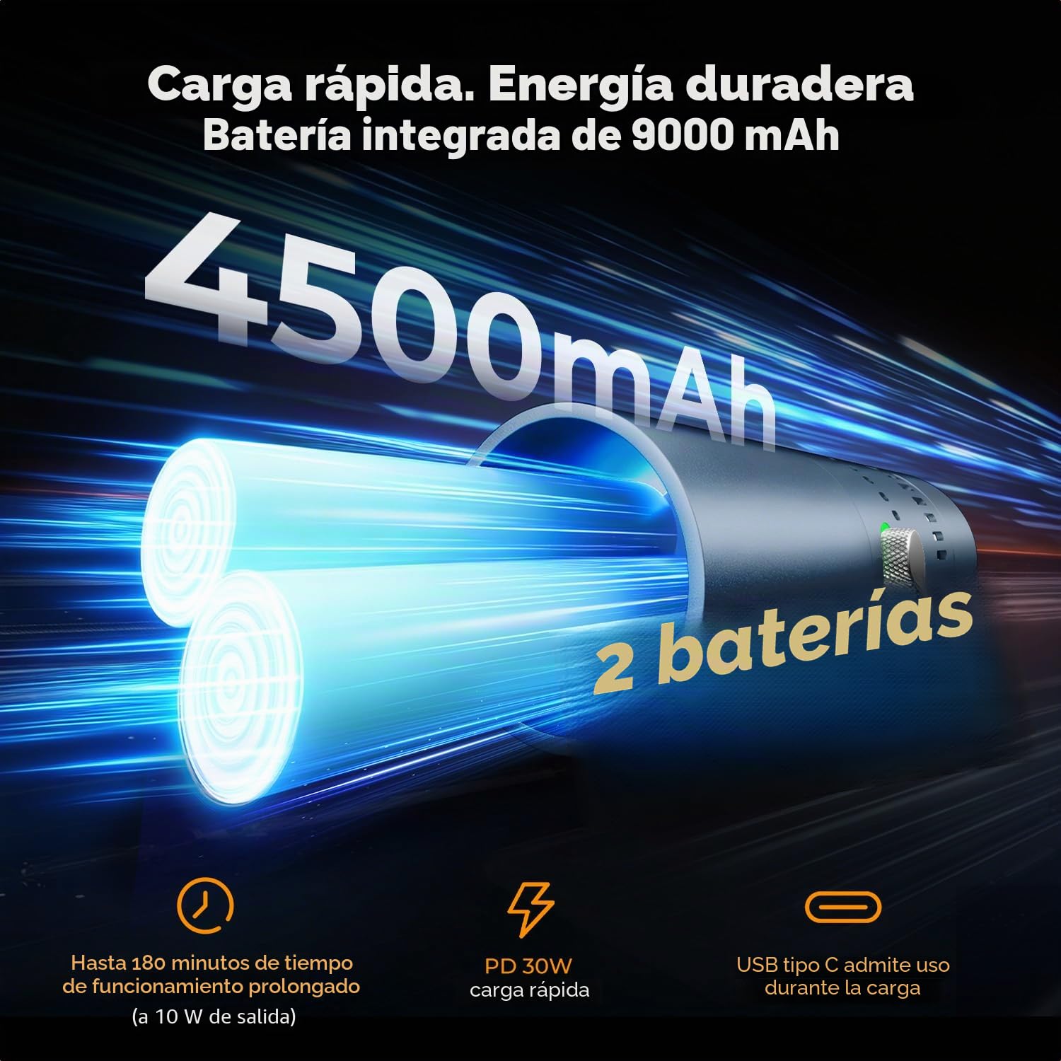 K&F Concept Linterna Fotografía Flashlight LED 25W con Filtros | Batería 9000mAh, 20 filtros gobos, 4 colores atardecer, zoom enfocable, carga rápida 30W, SP25C
