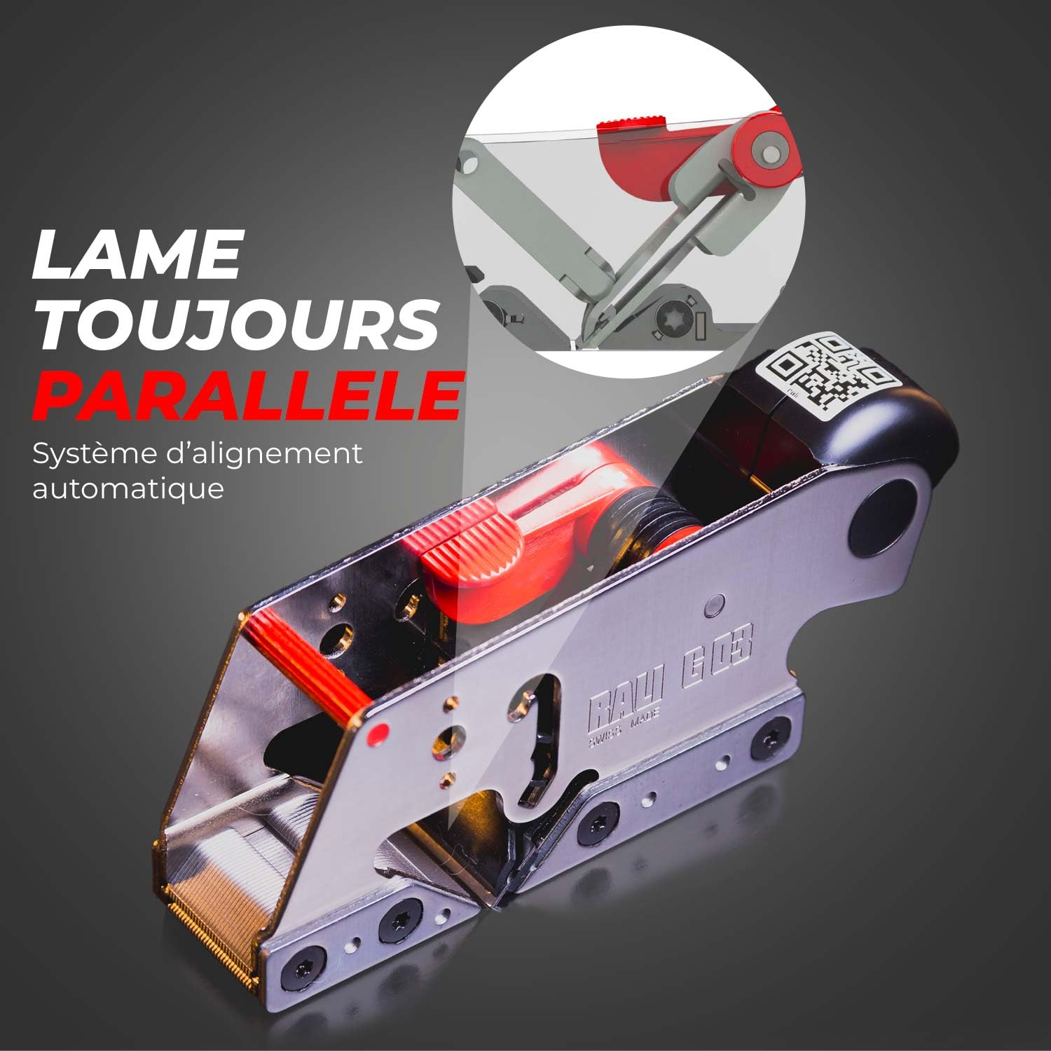 RALI G03 EVOLUTION N Rabot guillaume à une main pour Menuiserie bois. Rabot à main sans affûtage et Réglages ultra-faciles | pour des feuillures de précision