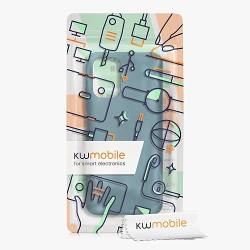 Miniatura 7 de kwmobile Funda compatible con Xiaomi Redmi Note 10 Note 10S - Funda de silicona TPU metálica suave y delgada - Azul caribeño metálico