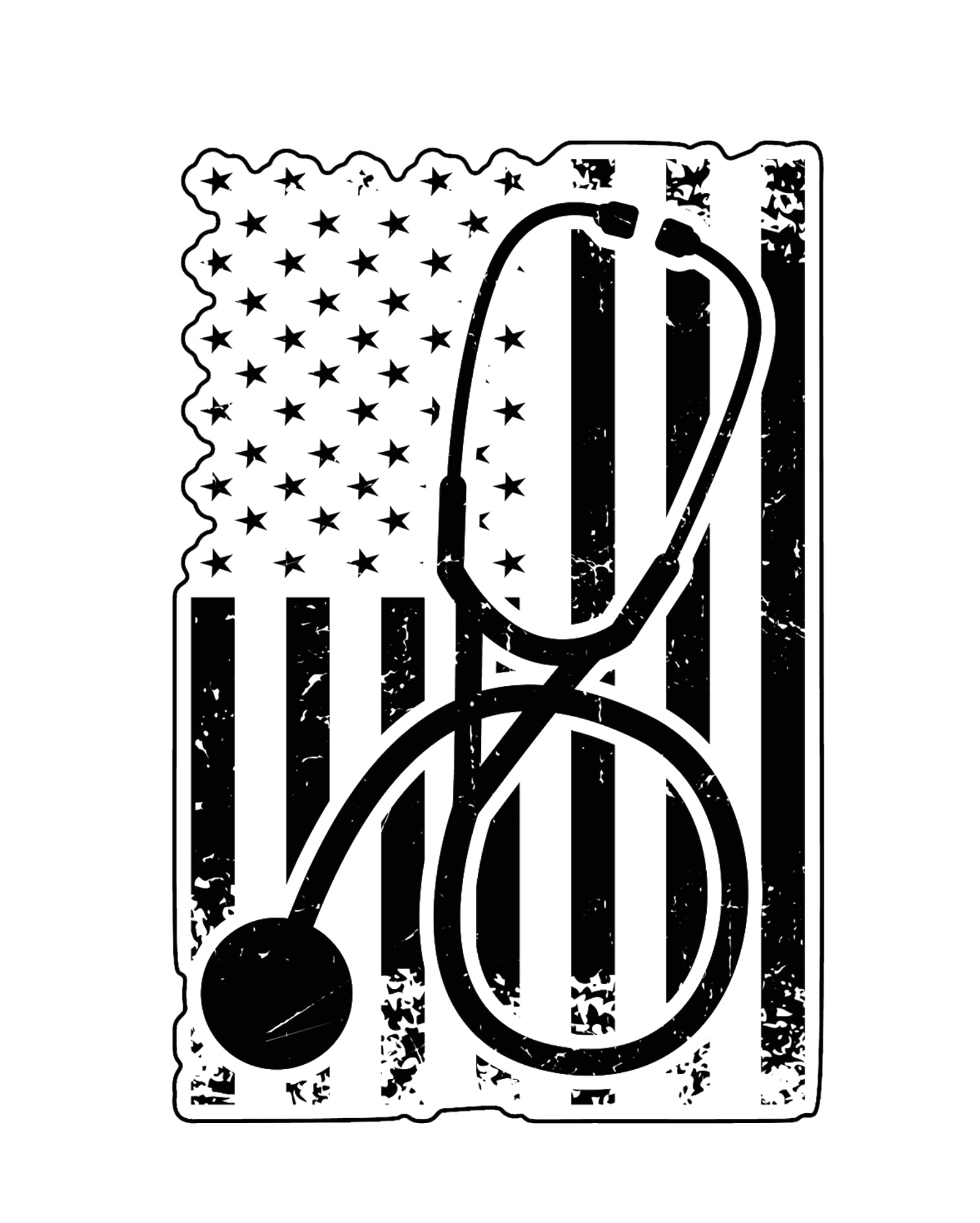Sticker stéthoscope pour ordinateur portable et vitre de voiture