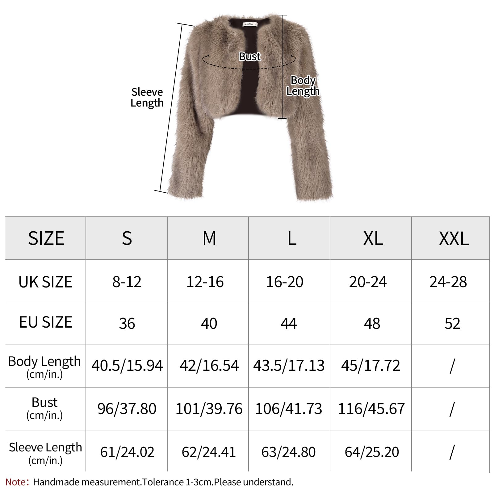 Amazhiyu Cappotto da donna in finta pelliccia, aperto sul davanti, invernale, a maniche lunghe, girocollo, caldo cardigan