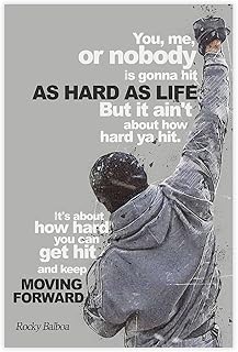Gacoman The Movie Rocky Rocky Motivational Quote Canvas Poster Wall Art Decor Print Picture Paintings for Living Room Bedroom Decoration Unframe-style-12x18inch(30x45cm)