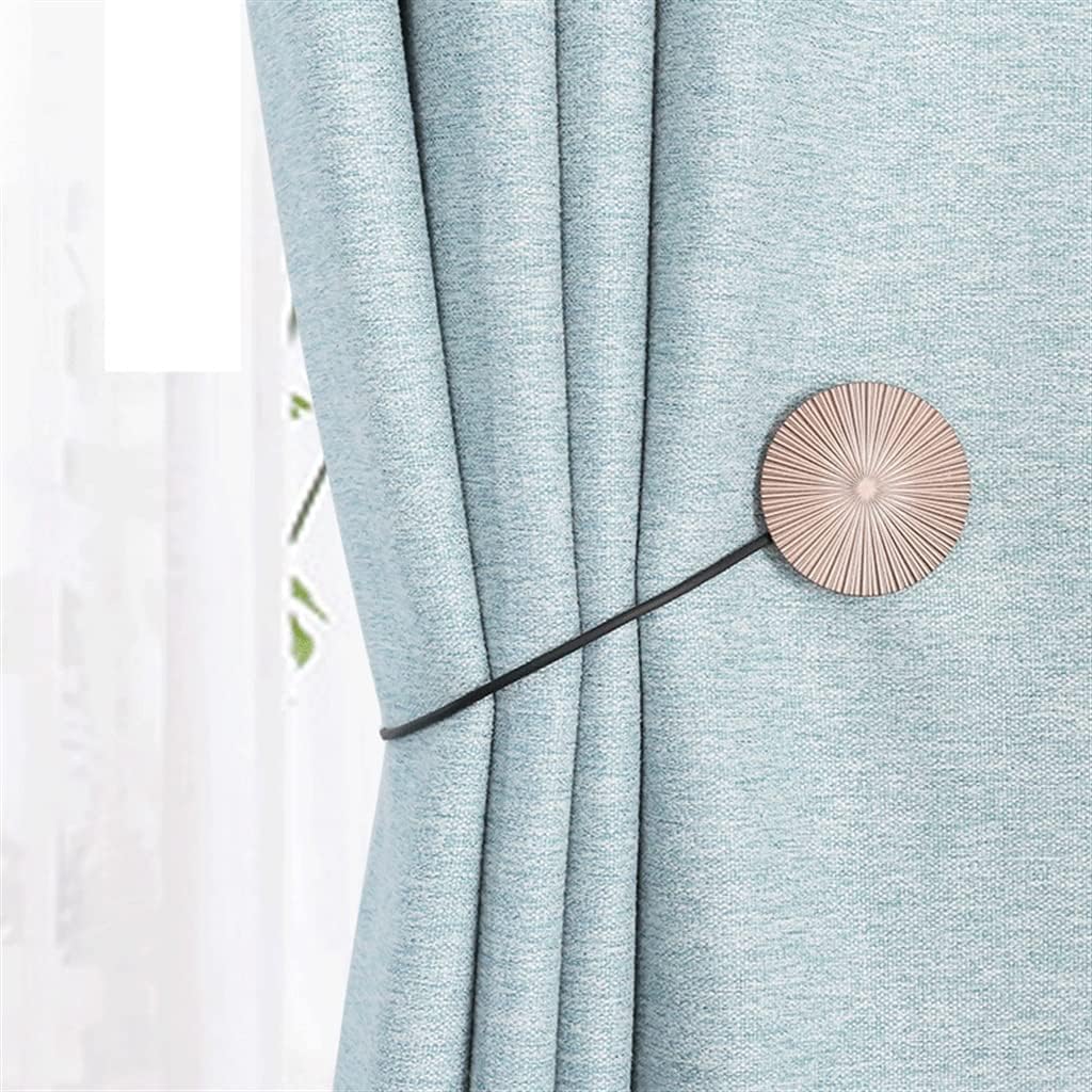 FMURY Tie Rope Curtain Accessories Drawstring Curtain Belt Drawstring Round Magnet Curtain Buckle Curtain Clip(Black)