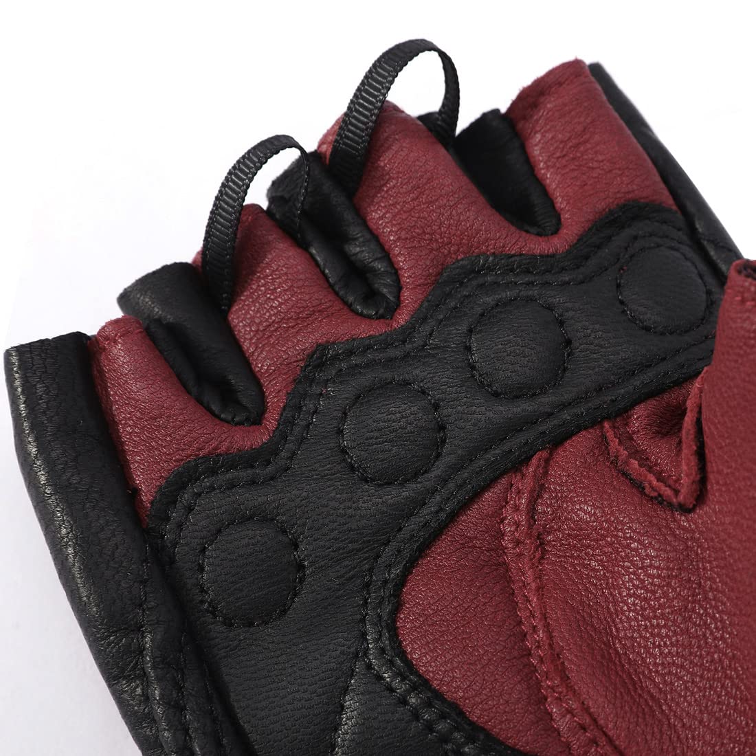 Harssidanzar Guanti da moto touchscreen da uomo in pelle di capra GM037EU