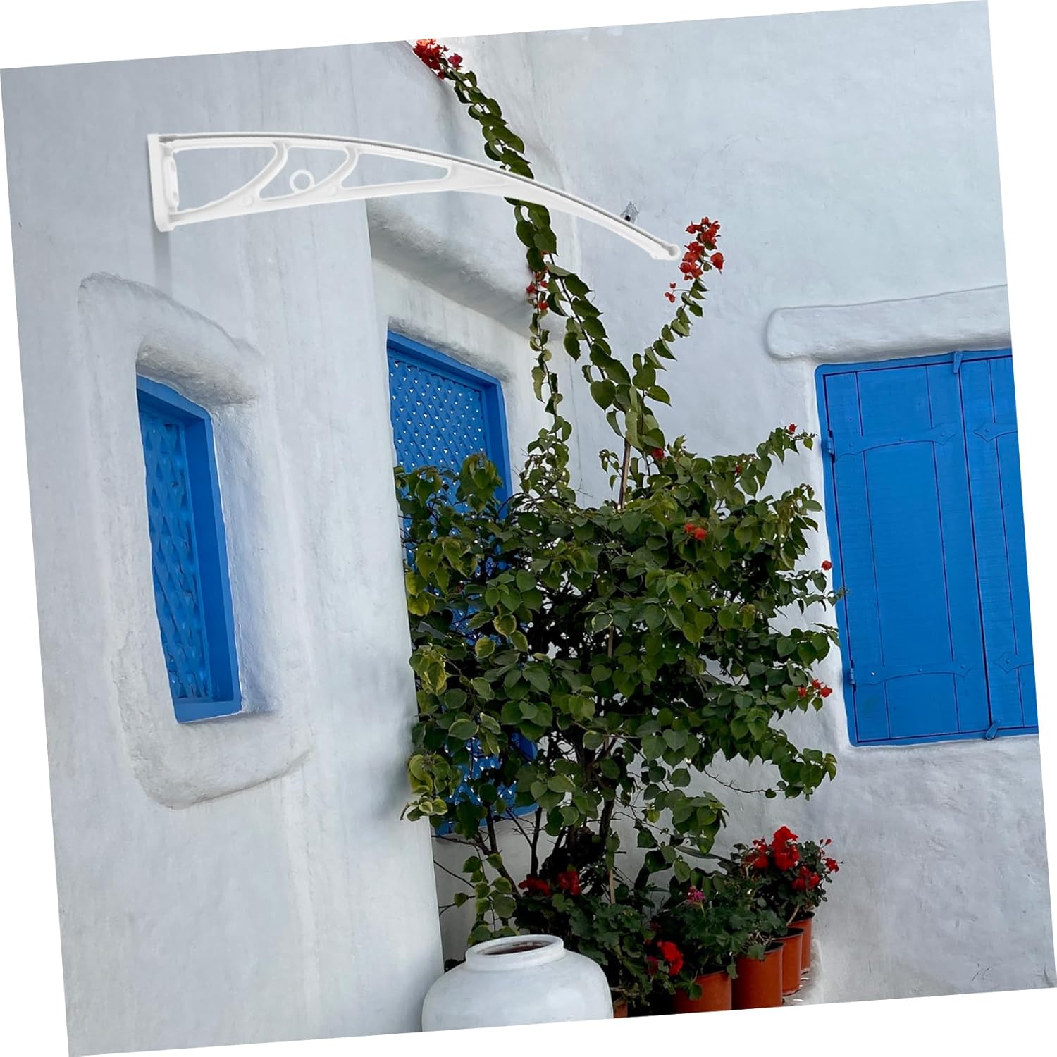 Awning Canopy Bracket for Patio Window Awning Door PVC Weatherproof Easy Assembly