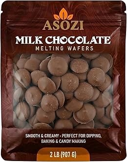 Milk Chocolate Melting Wafers 2LB – Smooth and Creamy Melting Chocolate Perfect for Dipping, Baking, Candy Making, and Decorating Desserts – Ideal for Fountains, Coating, and Molded Chocolates Cocoa Lite
