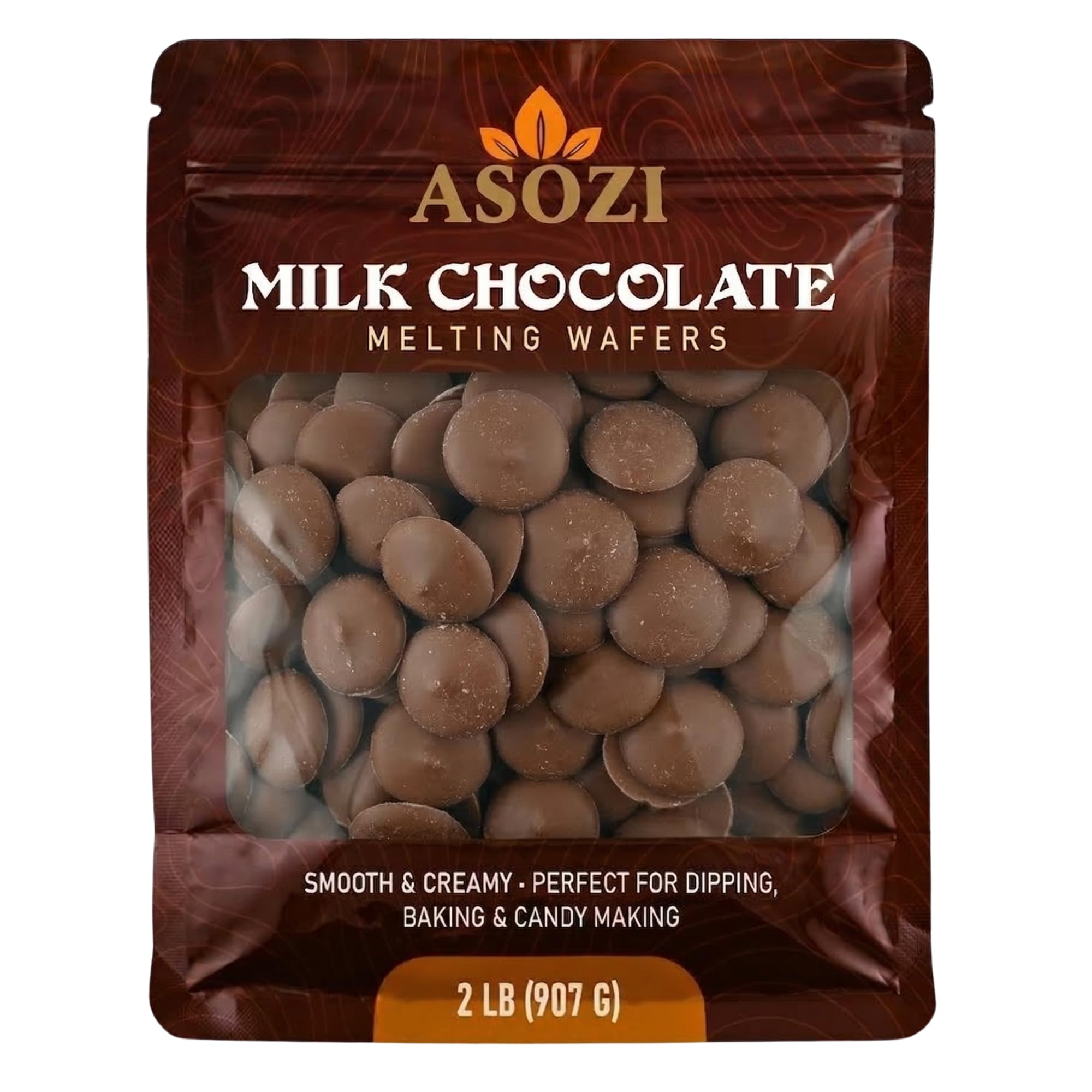 Milk Chocolate Melting Wafers 2LB – Smooth and Creamy Melting Chocolate Perfect for Dipping, Baking, Candy Making, and Decorating Desserts – Ideal for Fountains, Coating, and Molded Chocolates Cocoa Lite