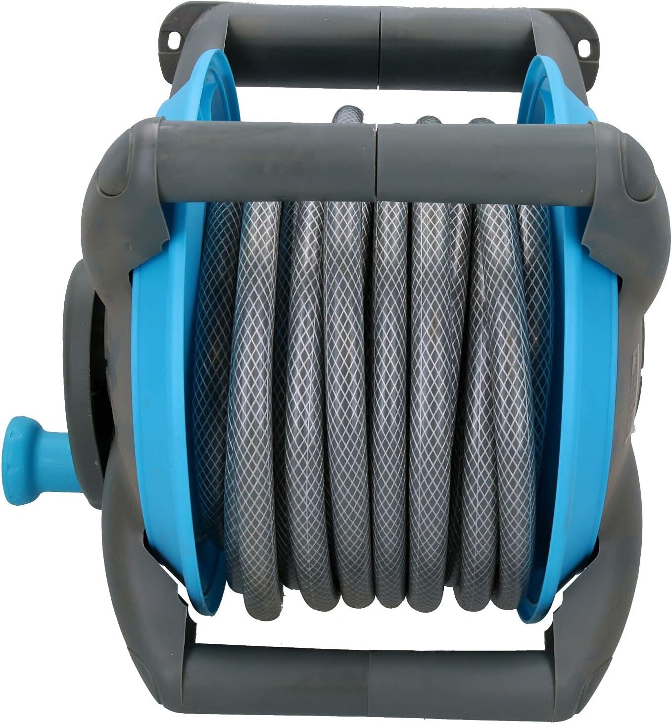 AB Tools Garden Compact Wall Hose Reel with 15 Metres of Hose + 5 Nozzles/Fittings