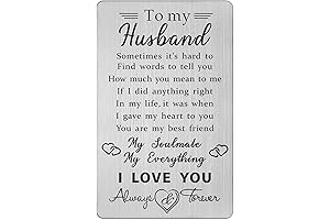 TANWIH Husband Wallet Valentine's Day Card from Wife Card: I Love You...