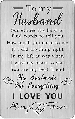 Miniatura 19 de TANWIH Tarjeta de billetera con texto en inglés "I Choose You" para él, regalos de boda para el novio de parte de la novia, regalos de prometido